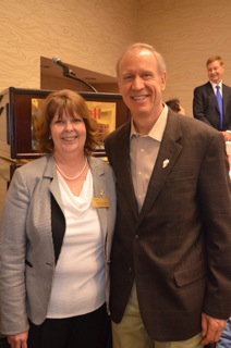 Diane Nowak and Gov. Bruce Rauner