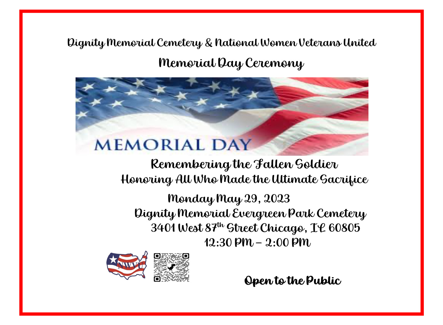 Dignity Memorial Cemetery & National Women Veterans United Memorial Day